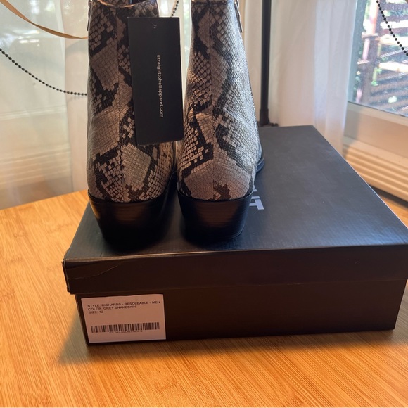 Worn 3 times - Grey Snakeskin - Straight to Hell brand - Men’s Size 12 - Picture 5 of 10